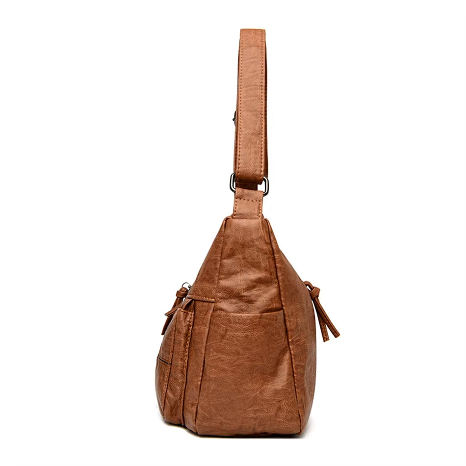 Ezra | Women's Vintage PU Leather Crossbody Messenger Travel Bag