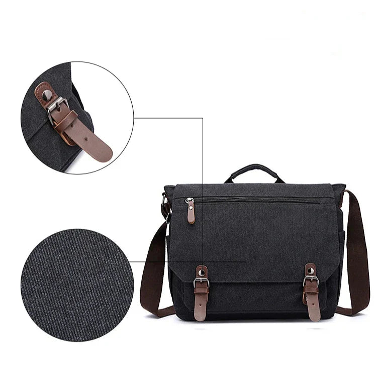 Aiden | Waterproof Canvas Men's Crossbody Messenger Bag
