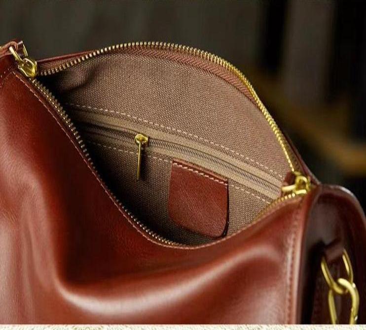 Men's Top Layer Cowhide Business Crossbody Messenger Shoulder Bag