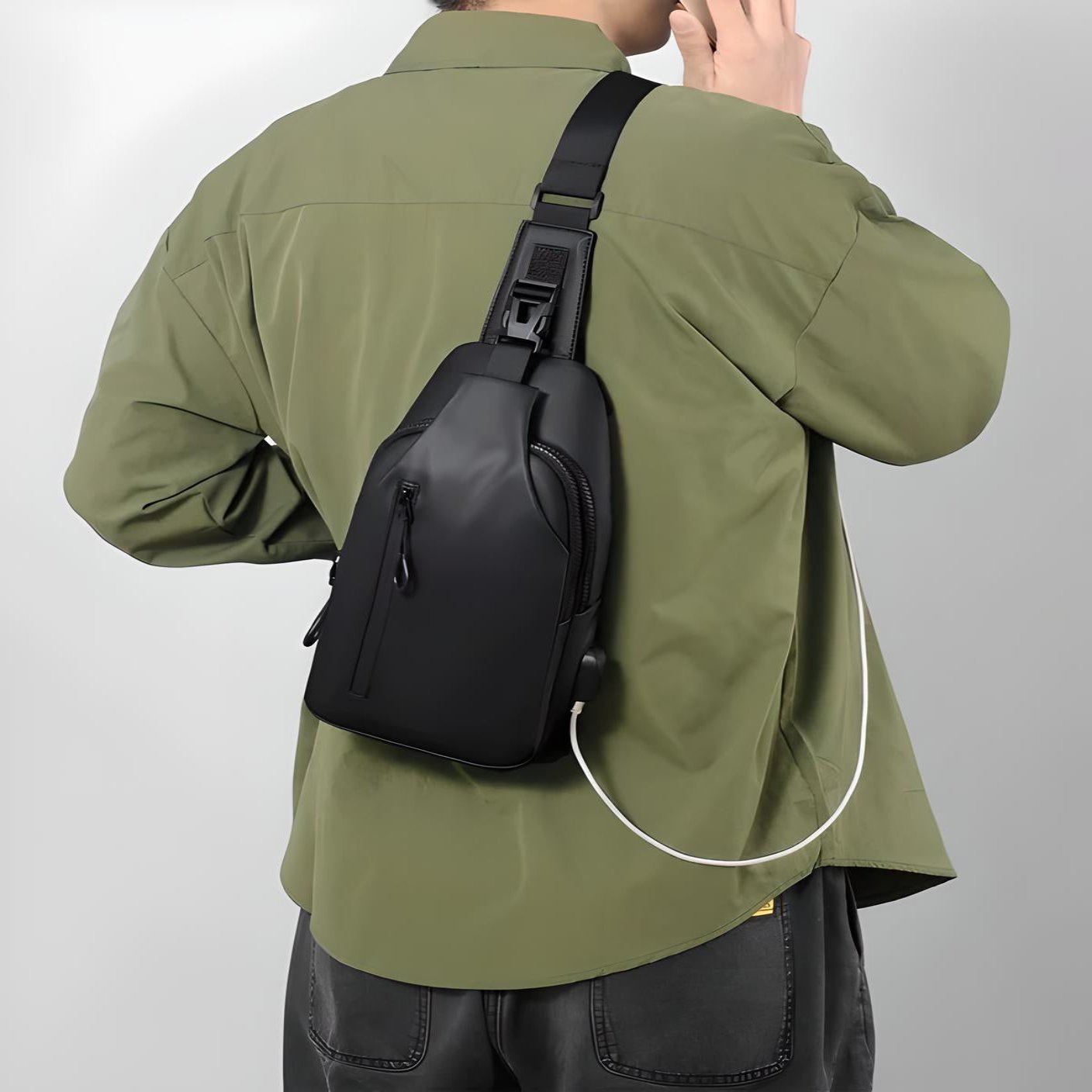 Men's Waterproof Anti-Theft Shoulder Crossbody Bag