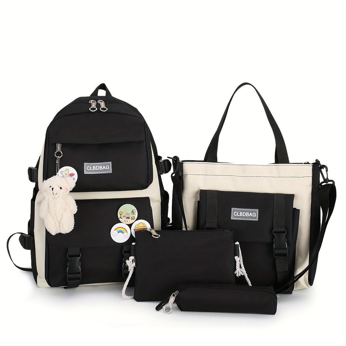 Emma | 4pc Large Capacity Kids School Backpack Set
