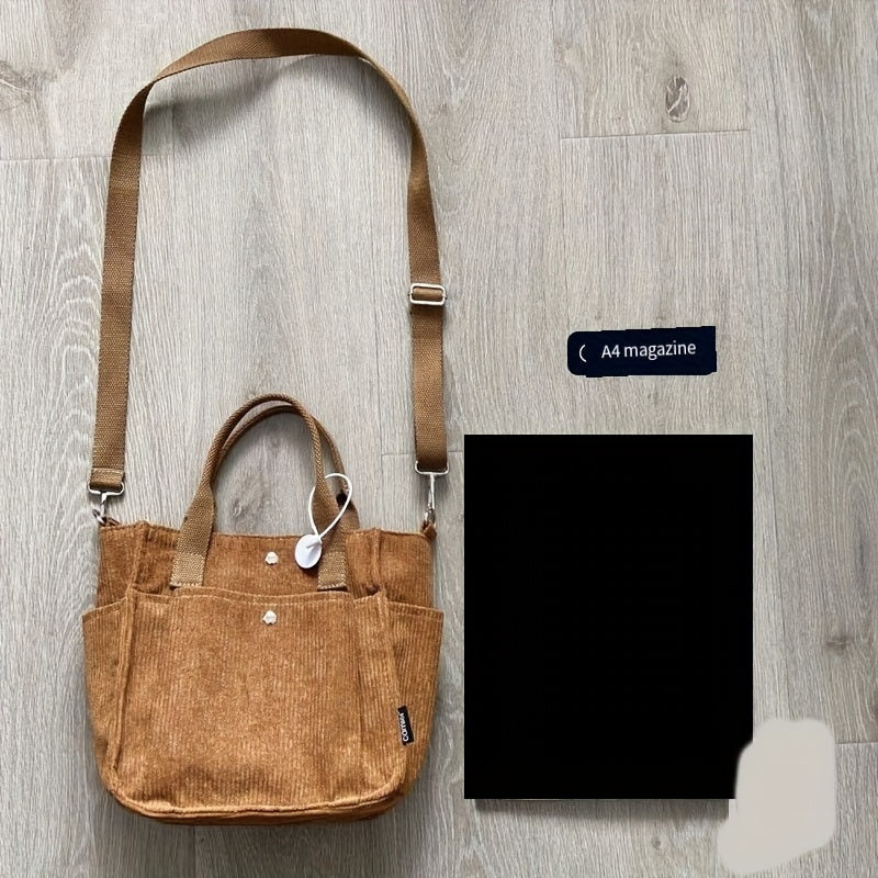 Women's Striped Corduroy Crossbody Bag