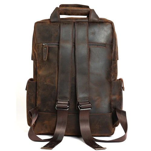 Brooke | Men's Vintage Leather Travel Laptop Backpack
