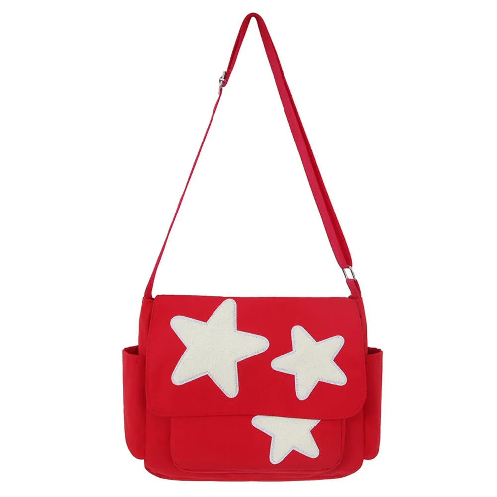 Zara | Women's Star Grunge Crossbody Messenger Bag