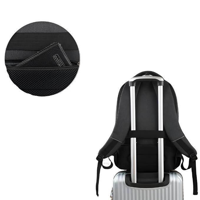Slim Business Laptop Travel Hiking Backpack with USB Port