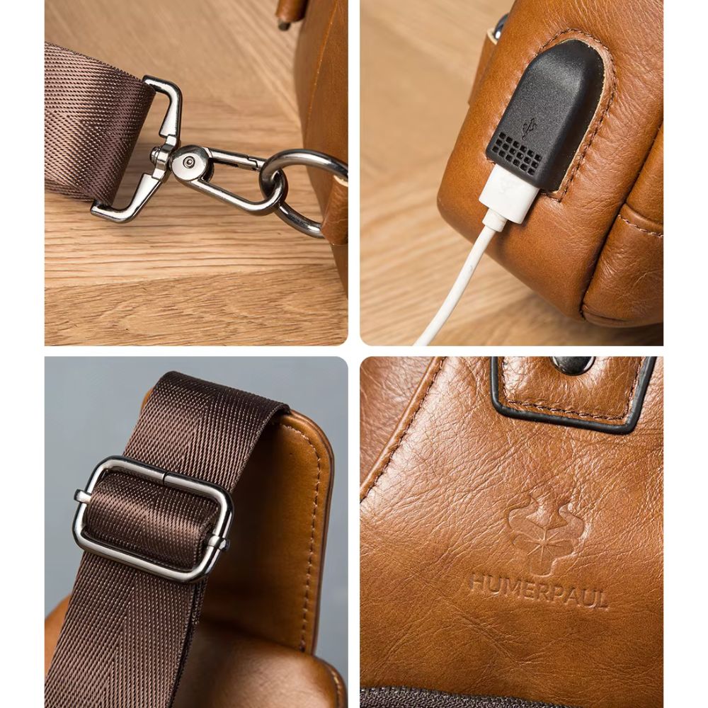 Logan | Men's Genuine Leather Travel Crossbody Bag