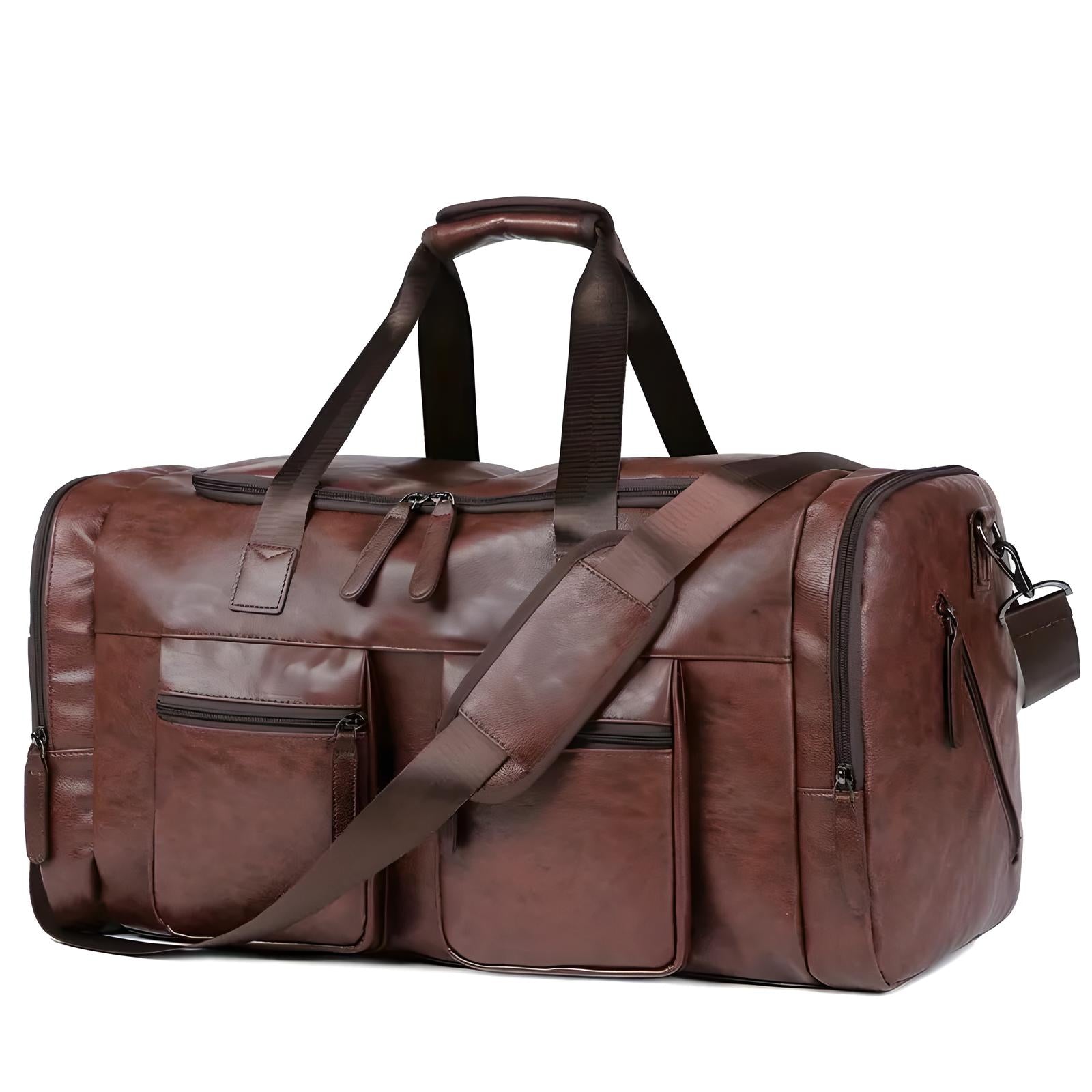 Classy Mens Leather Duffle Bag