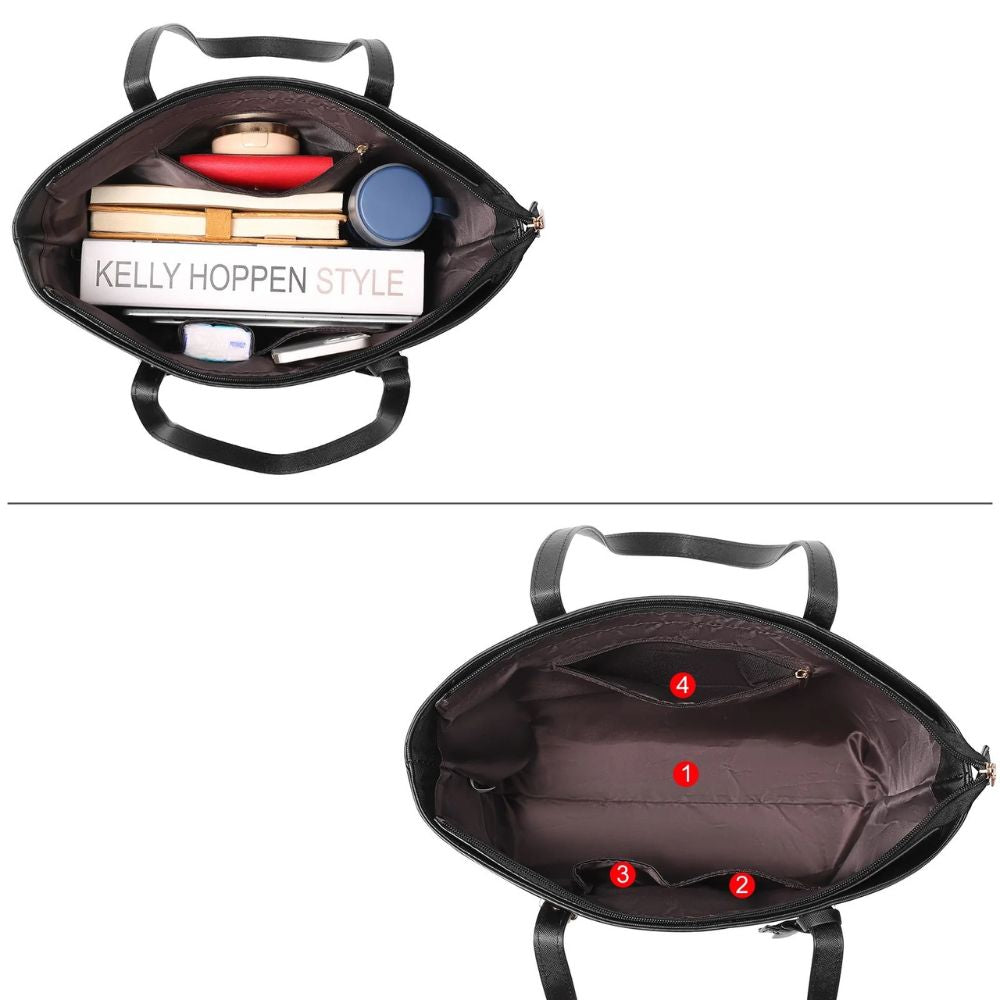 Aria | 4-Piece Women's Classic PU Leather Crossbody Handbag Set