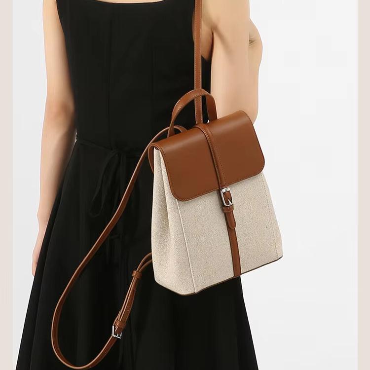 Lily | Women's Preppy Canvas Backpack