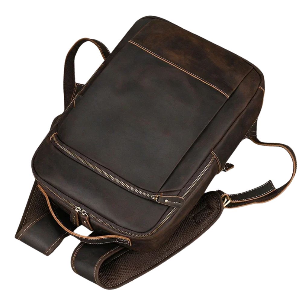 Grayson | Men's Vintage Leather Travel Laptop Backpack