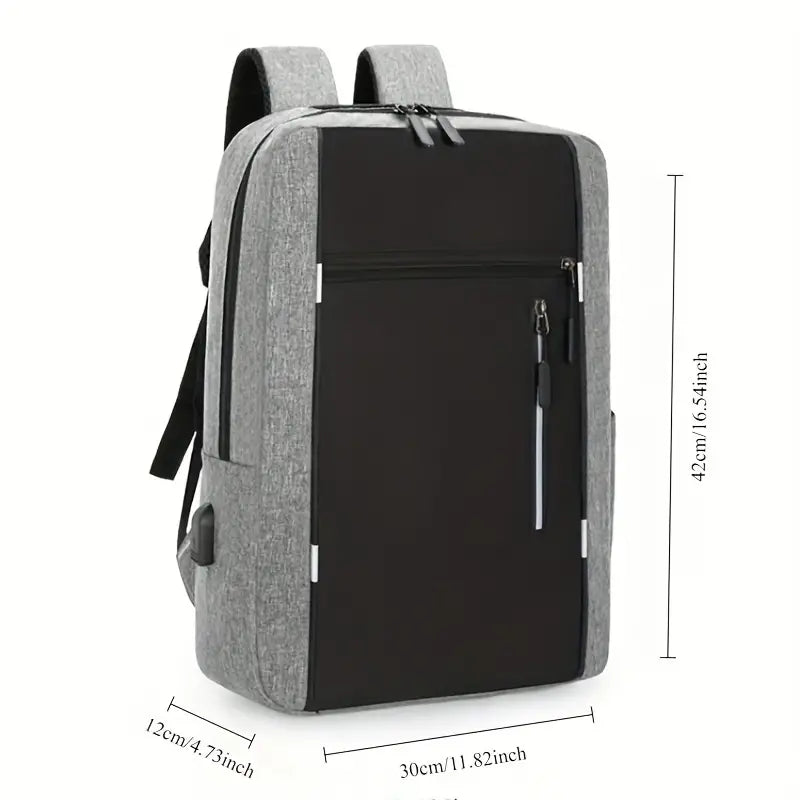 Parker | Men's Lightweight Nylon Large Travel Rucksack Laptop Backpack with USB Charging Port