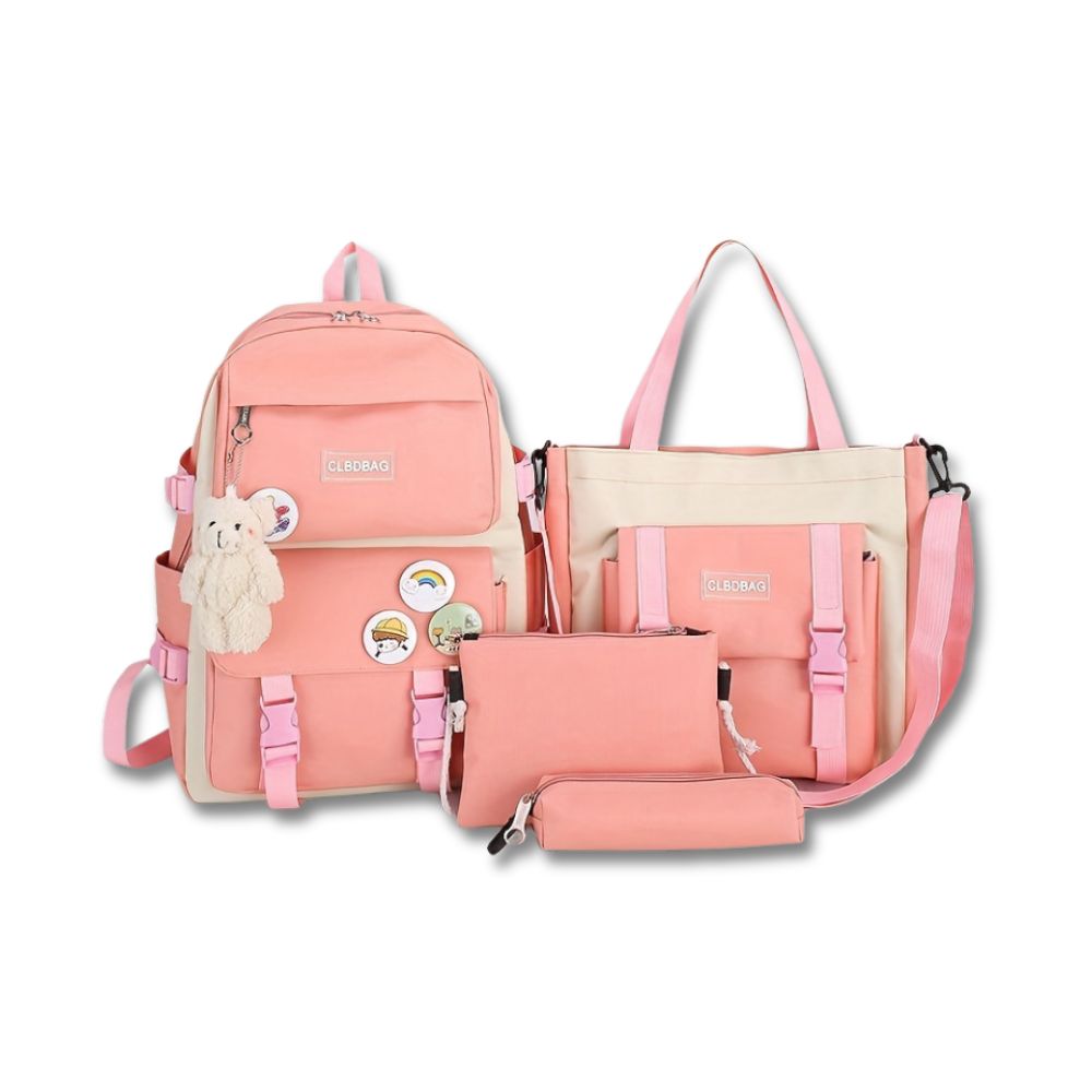 Emma | 4pc Large Capacity Kids School Backpack Set