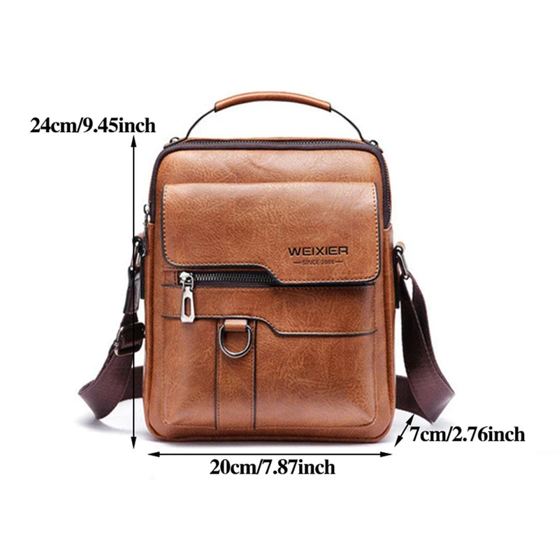 Kevin | Men's PU Leather Small Crossbody Messenger Bag