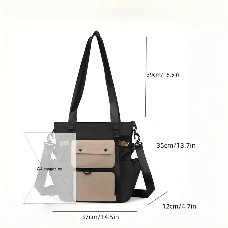 Lydia | Women's Lightweight Canvas Multi-Pocket Crossbody Messenger Bag
