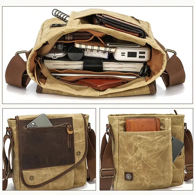 Sebastian | Vintage Canvas Men's Crossbody Messenger Bag