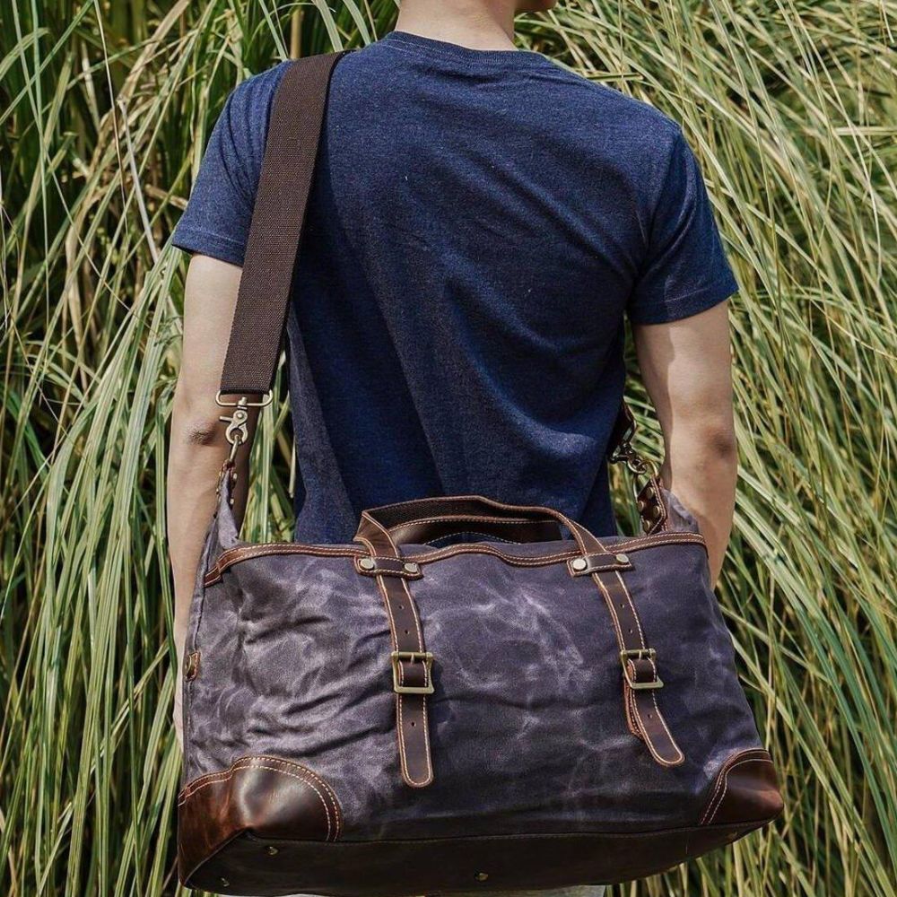 Henry | Large Waxed Canvas Travel Weekender Duffle Bag