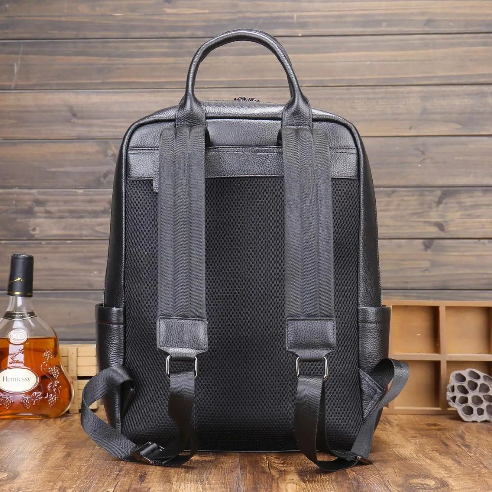 Men's Genuine Leather Large Travel Backpack