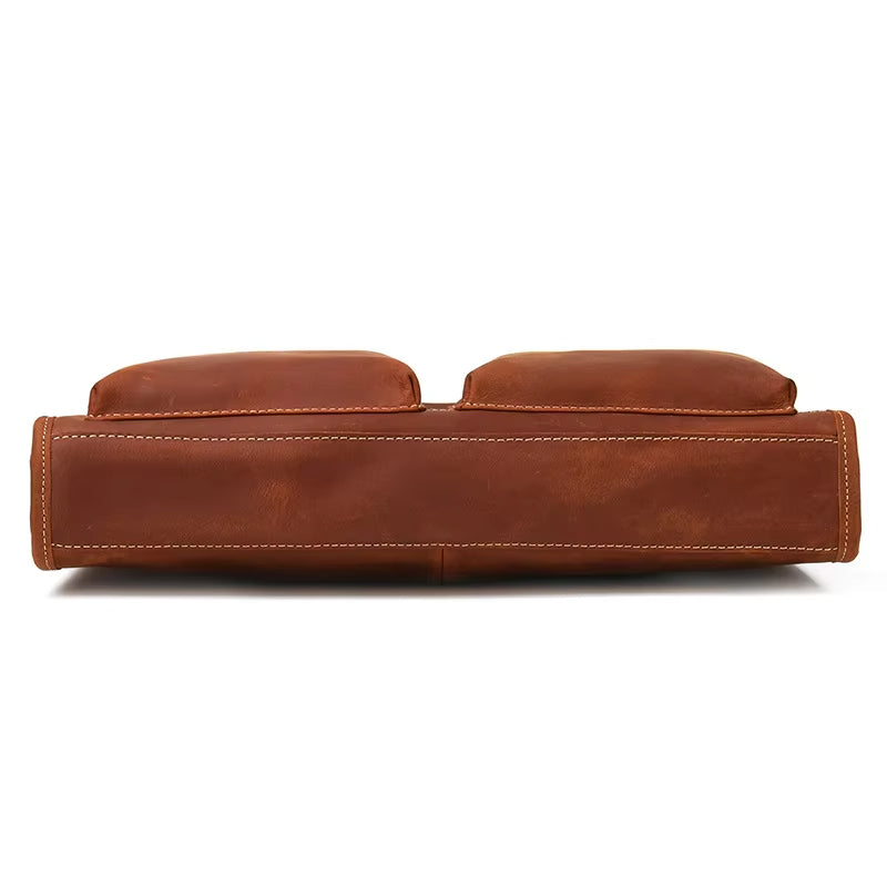 Men's Vintage Leather Travel Crossbody Messenger Handbag