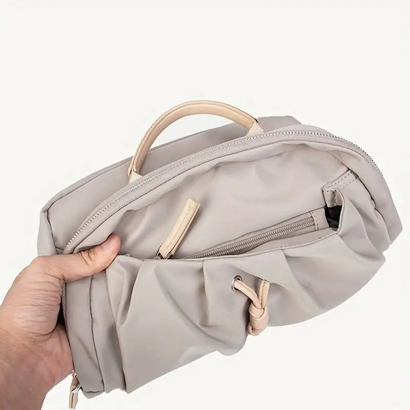 Chloe | Women's Fashion Daypack with Pleated Drawstring Travel Laptop Backpack