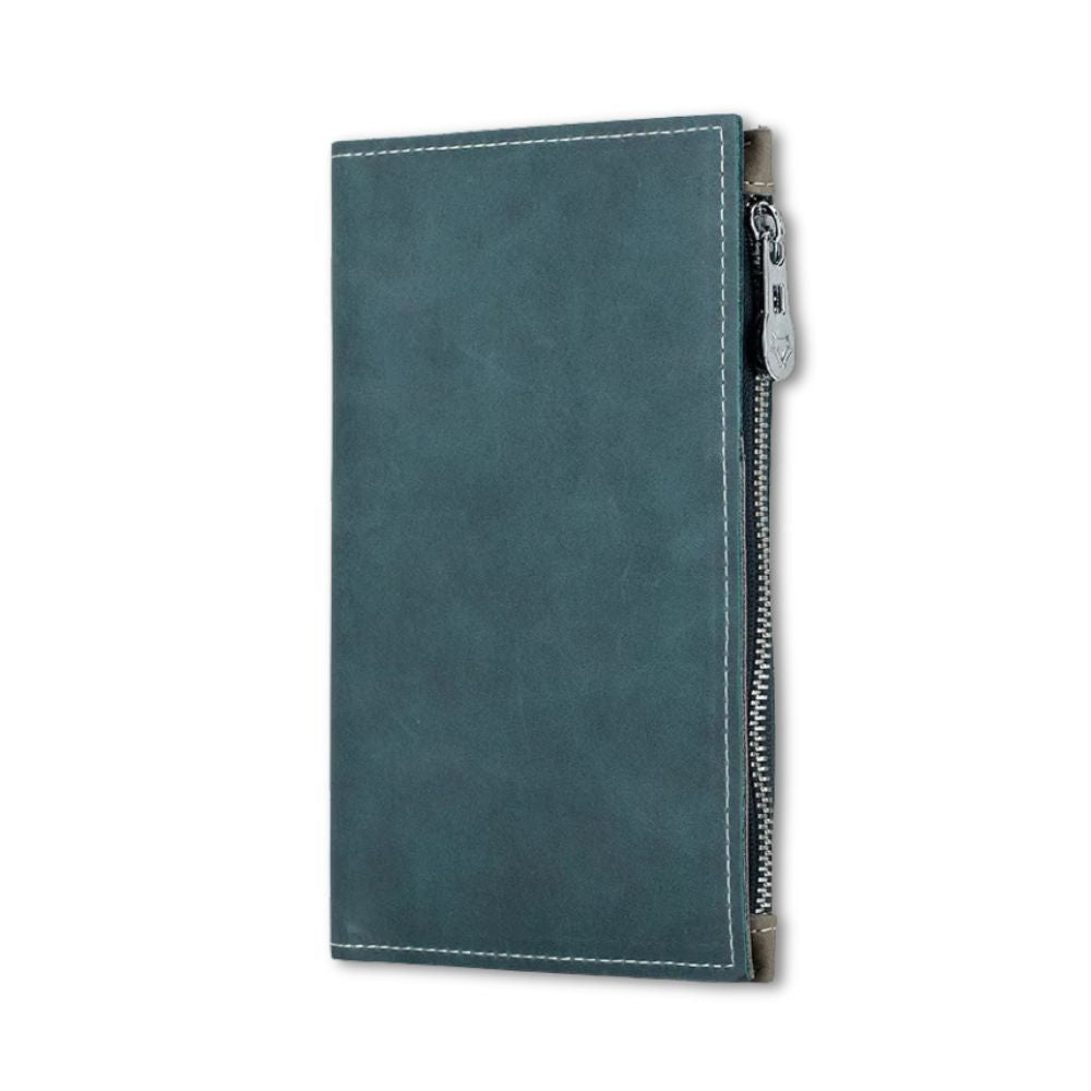 Men's Genuine Leather Anti-Theft Passport Holder Travel Wallet