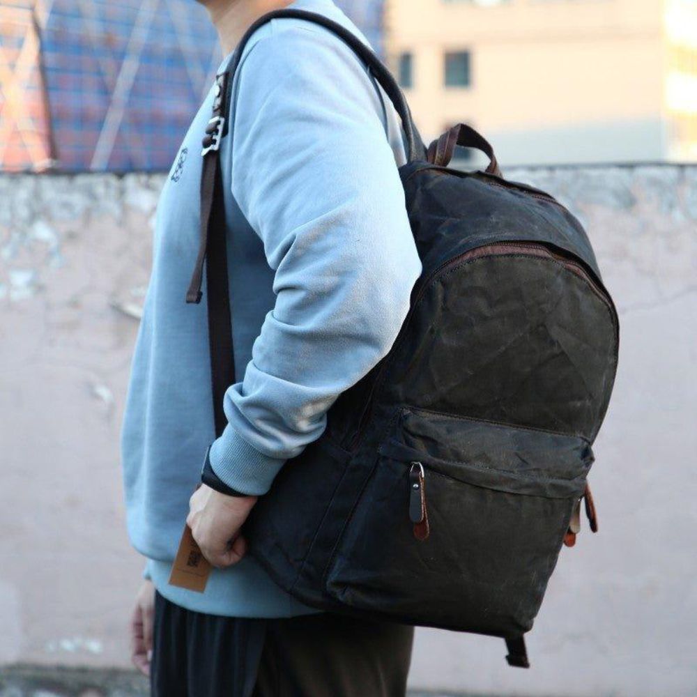 Emery | Vintage Waxed Canvas Travel Backpack