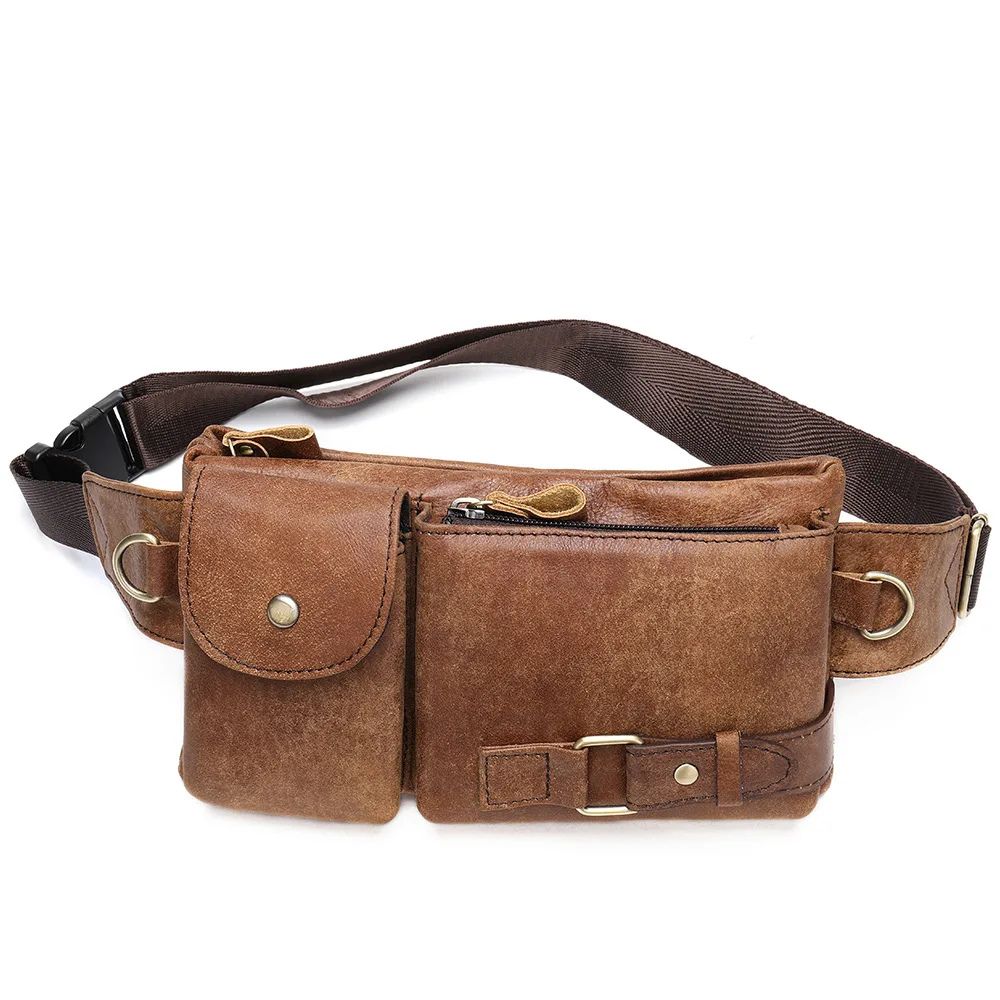 Ryleigh | Men's Leather Travel Fanny Pack Crossbody Bum Bag