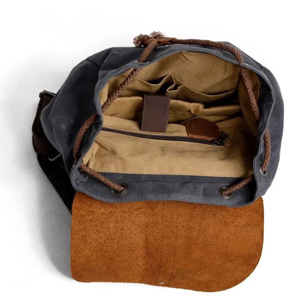 Liam | Waxed Canvas Laptop Travel Backpack