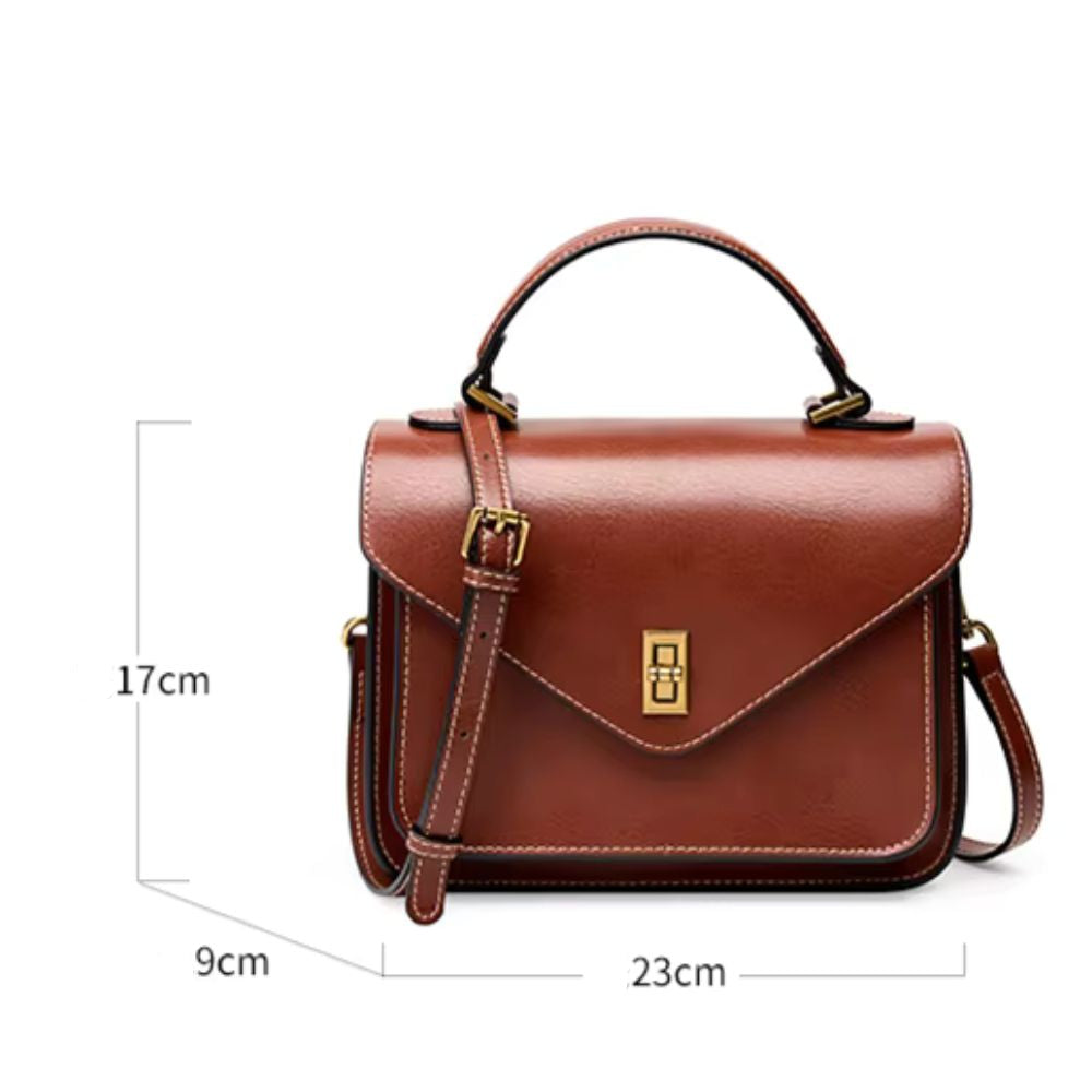 Mariana | Women's Compact Leather Small Satchel Crossbody Handbag