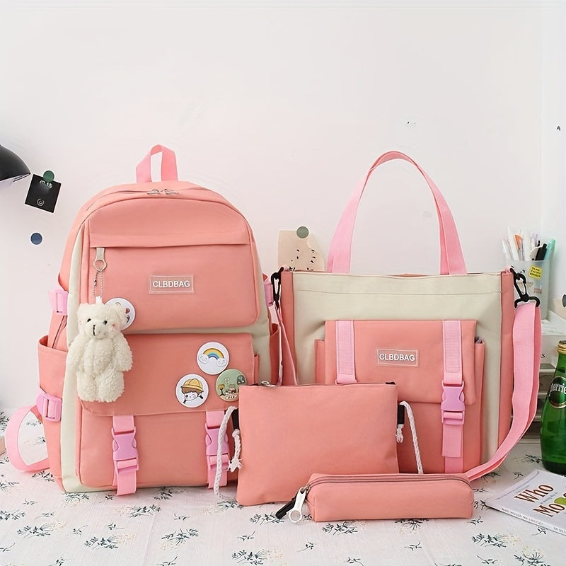 Emma | 4pc Large Capacity Kids School Backpack Set