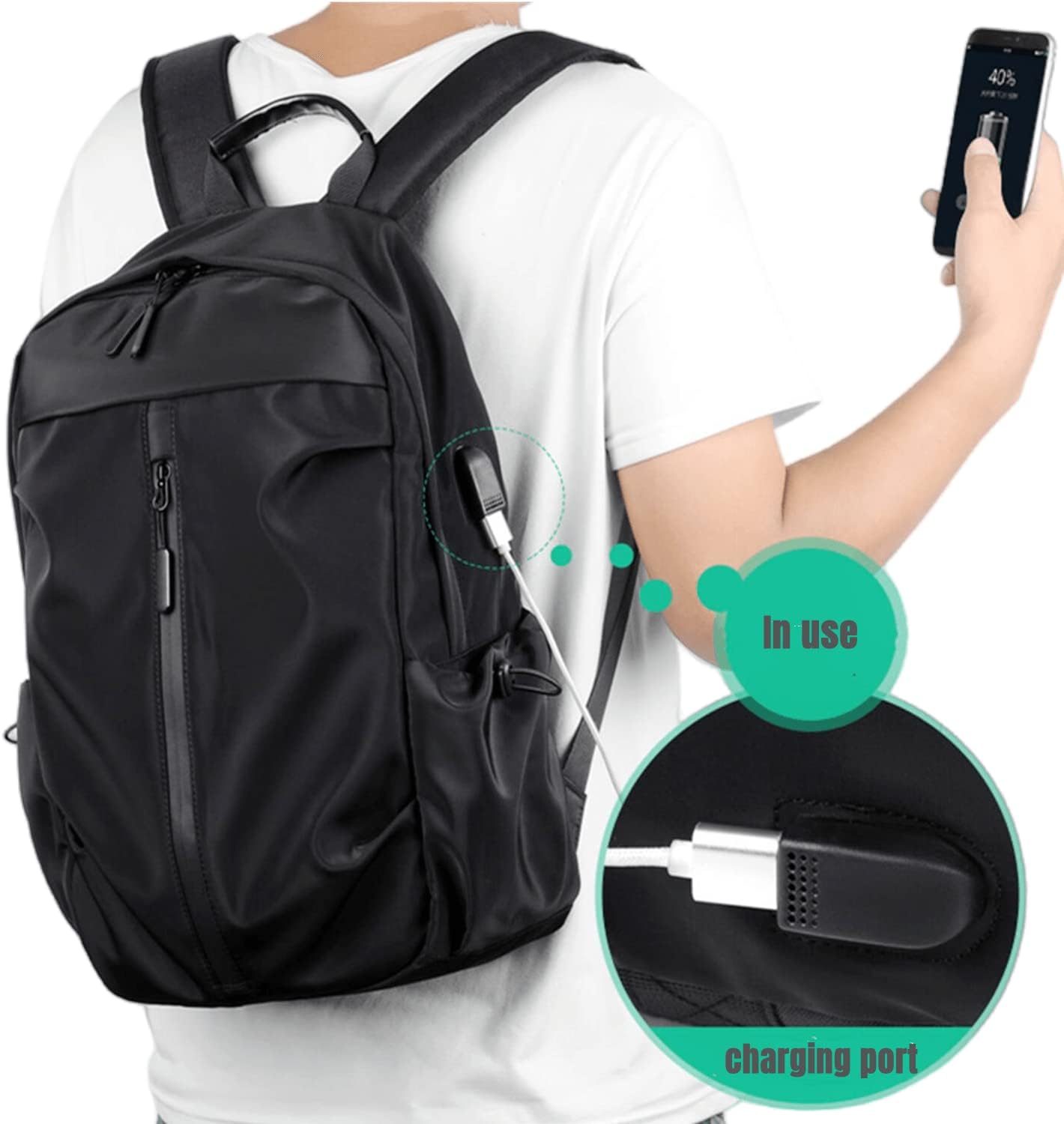 TravelMate Anti-Theft Charging Backpack