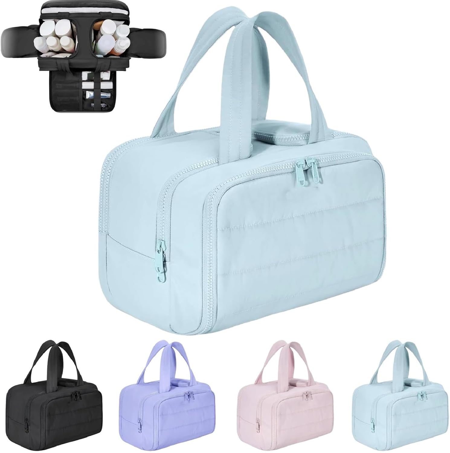 Travel Cosmetic Bag Large Waterproof Makeup and Toiletry Organizer