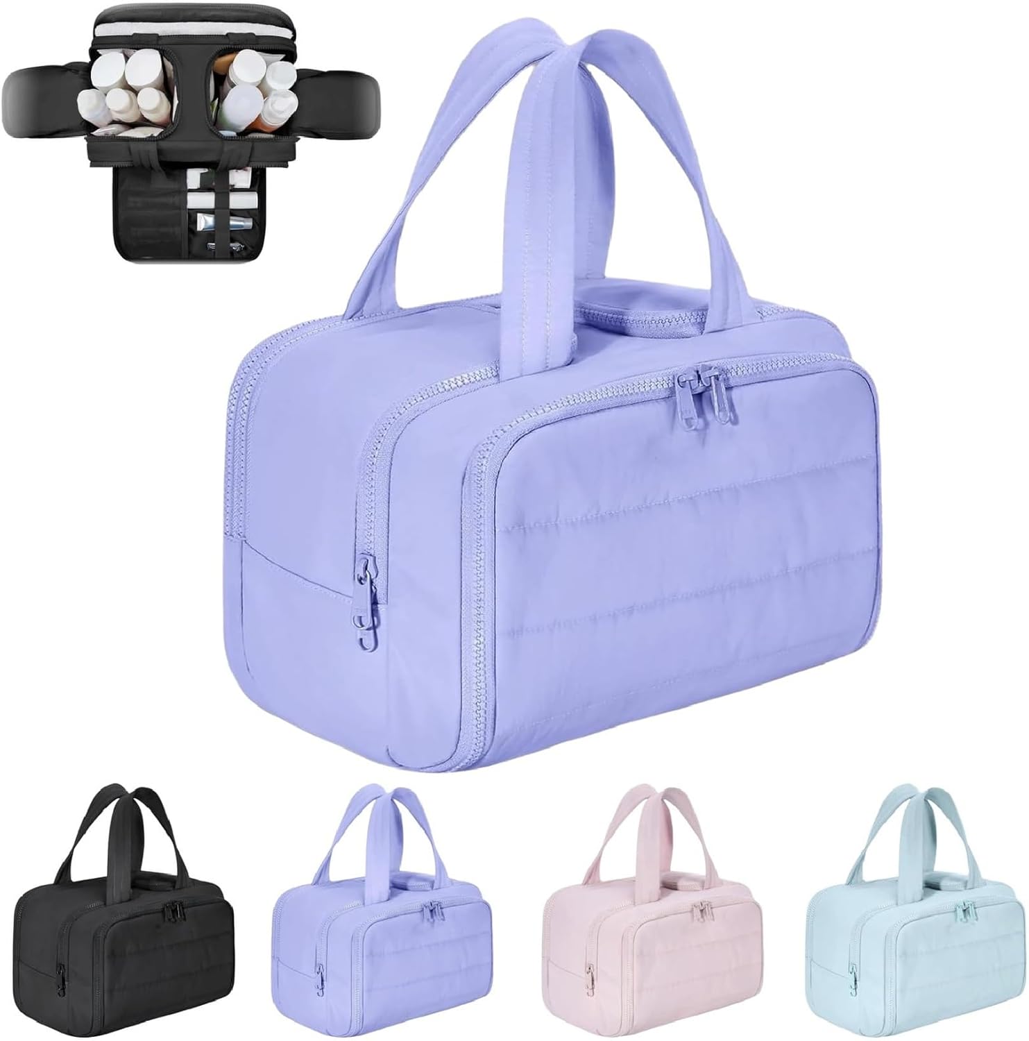 Travel Cosmetic Bag Large Waterproof Makeup and Toiletry Organizer