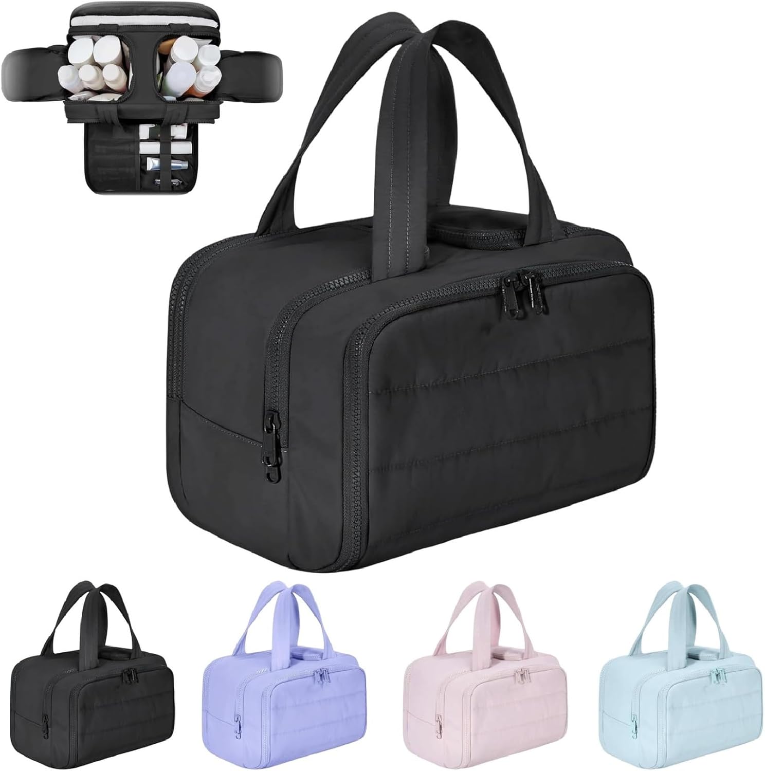 Travel Cosmetic Bag Large Waterproof Makeup and Toiletry Organizer