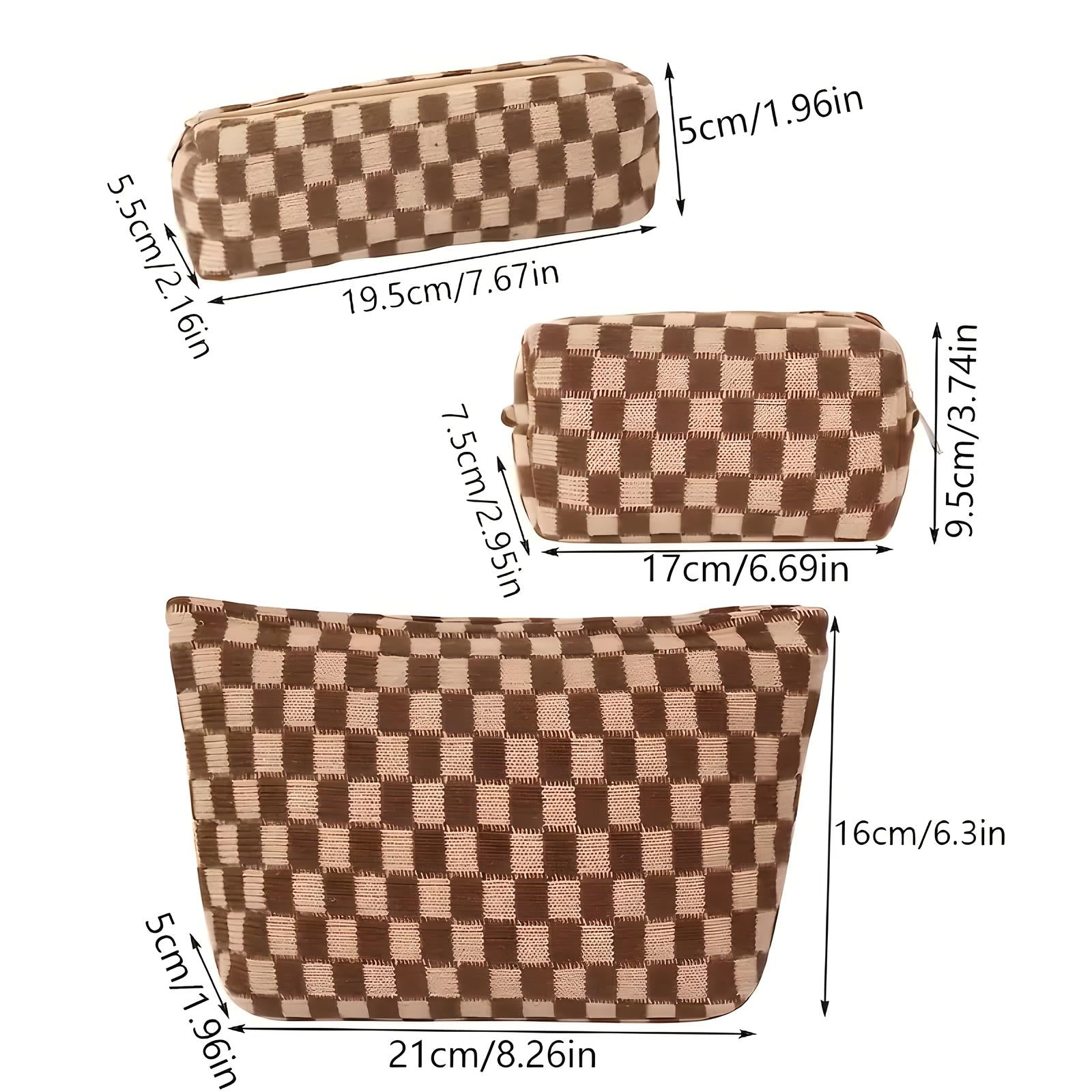 Jessica | Women's Travel 3-Piece Cosmetic Makeup Bag Set