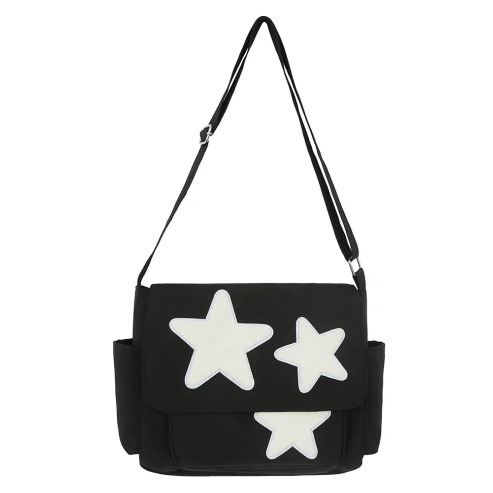 Zara | Women's Star Grunge Crossbody Messenger Bag