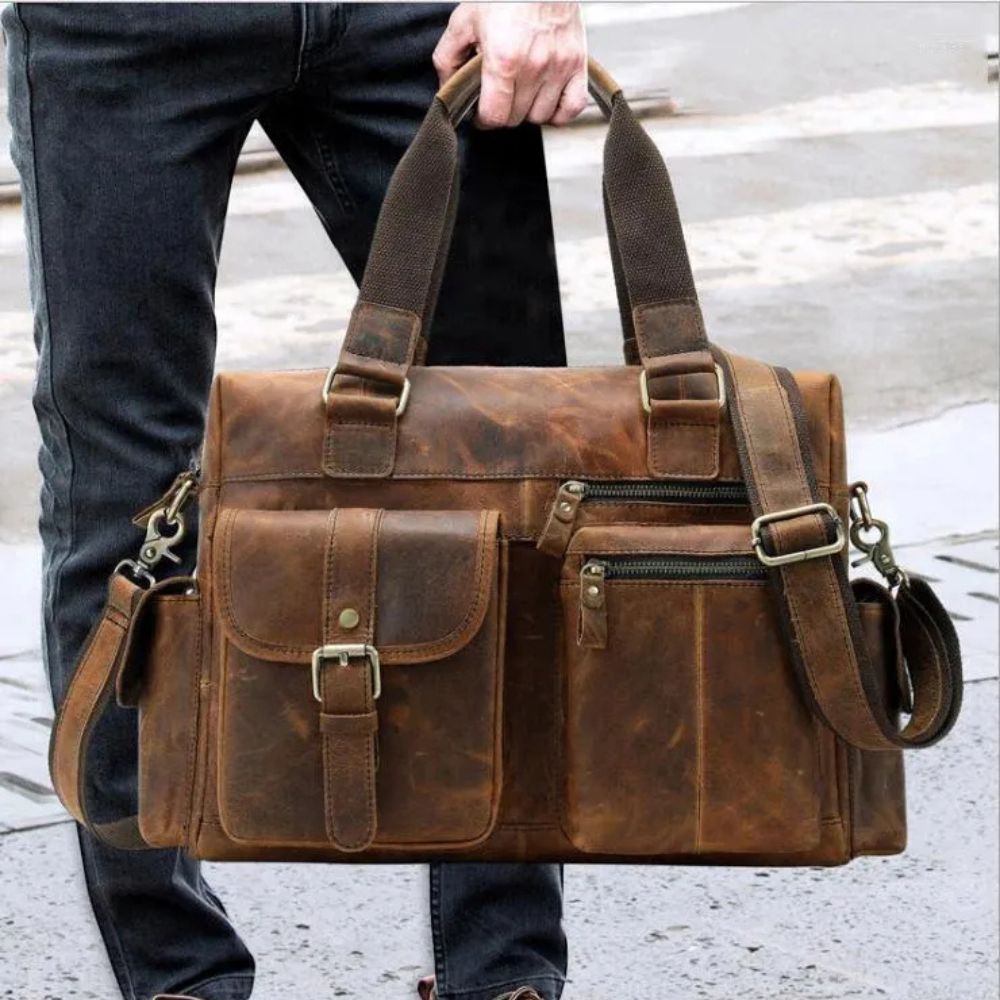 Daniel | Unisex Vintage Leather Travel Messenger Crossbody Bag