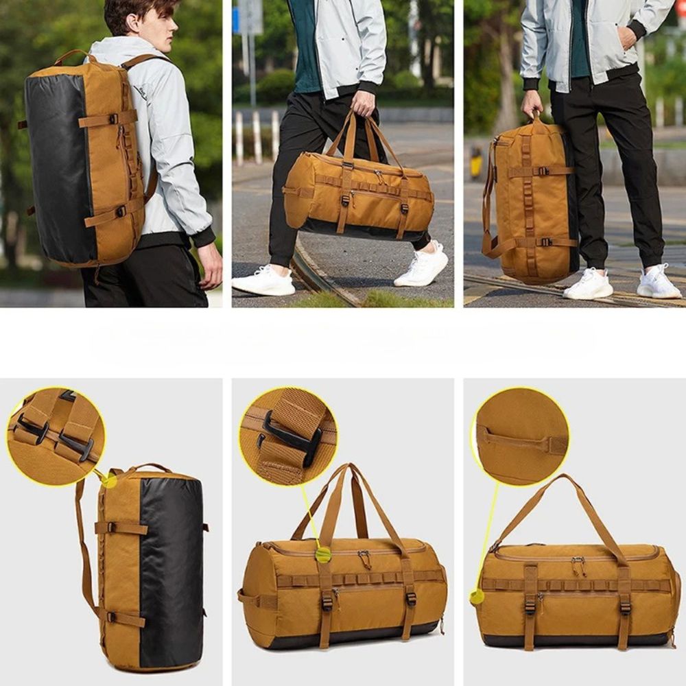 60L Large Weekender Travel  Men's Duffle Bag with Shoe Compartment