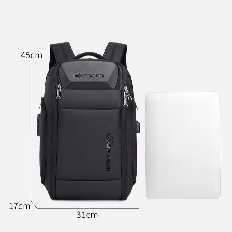 Logan | Men's Large Capacity Travel Hiking Rucksack Laptop Backpack with USB Charging Port