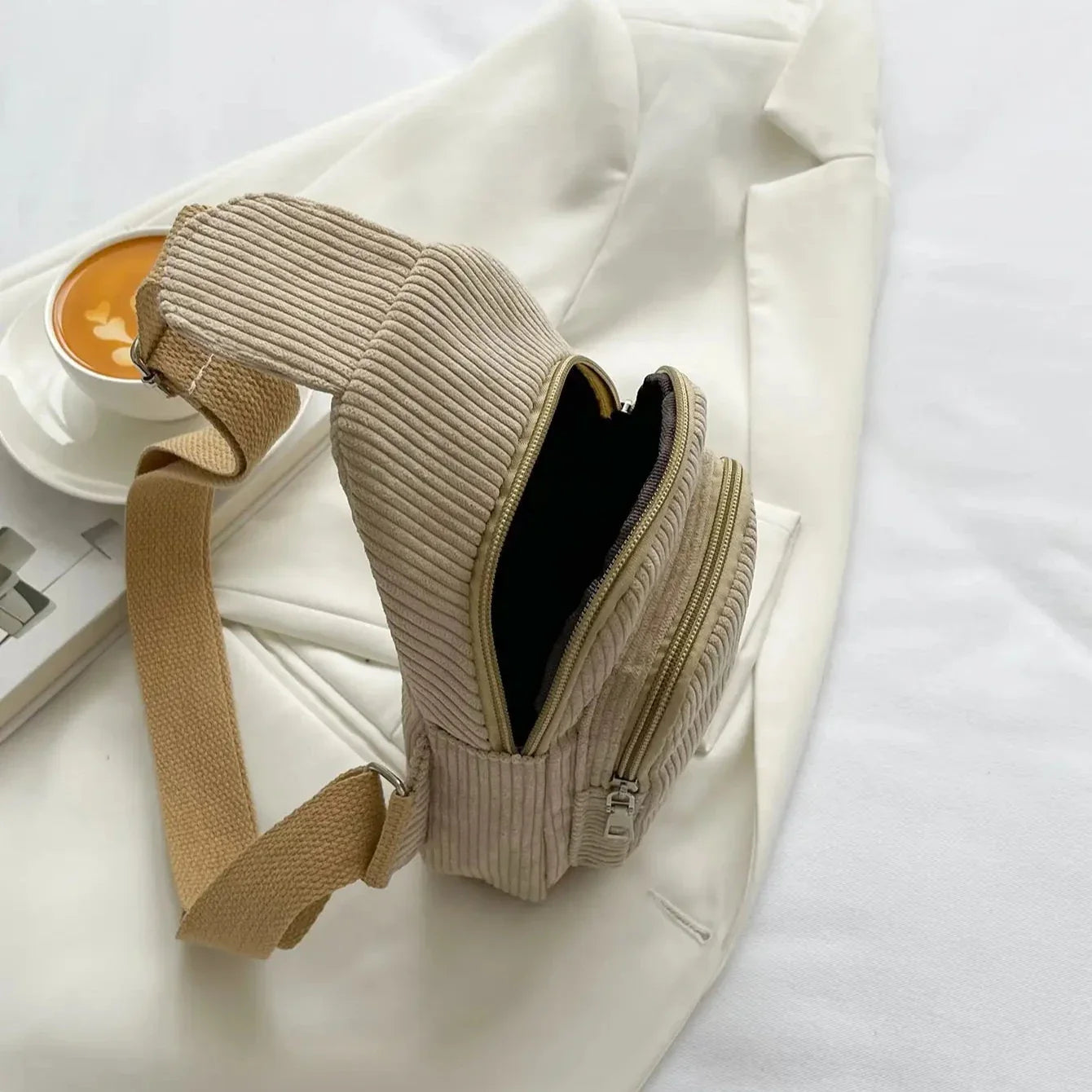 Olivia | Women's Vintage Corduroy Small Crossbody Sling Bag