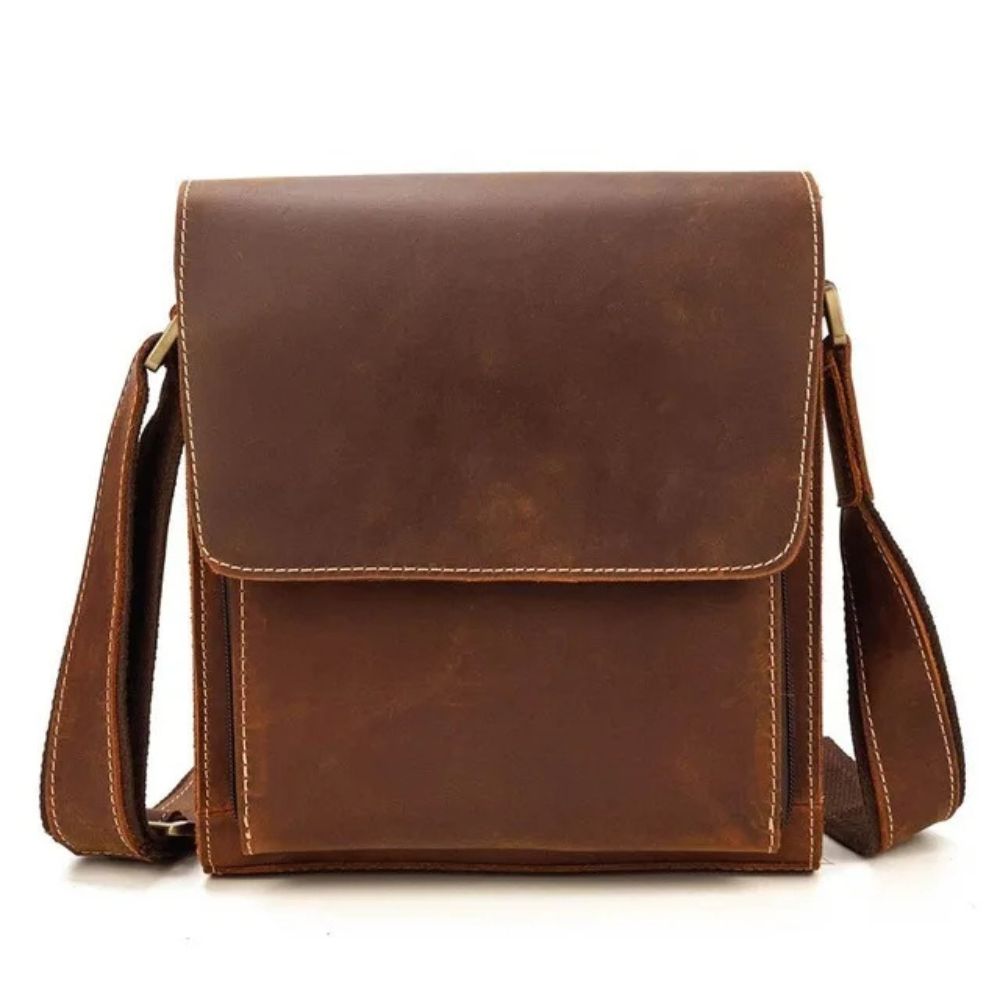 Henry | Men's Vintage Leather Small Satchel Crossbody Bag