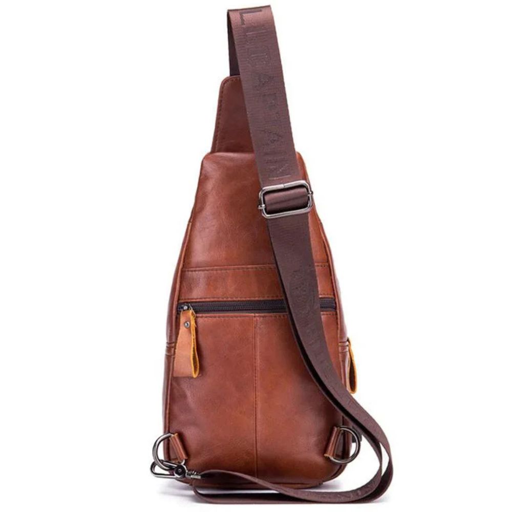 Orion | Men's Genuine Leather USB Crossbody Travel Bag