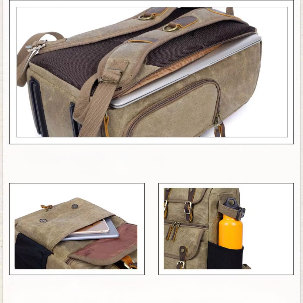 Quinn | Waterproof Canvas Camera Travel Backpack