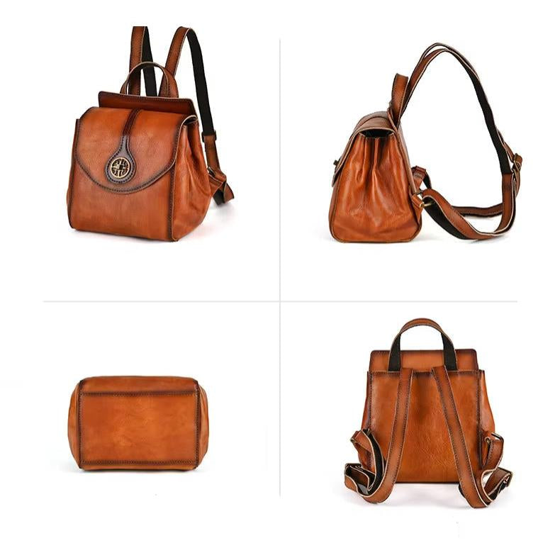 Mila | Vintage Leather Women's Mini Daypack Backpack