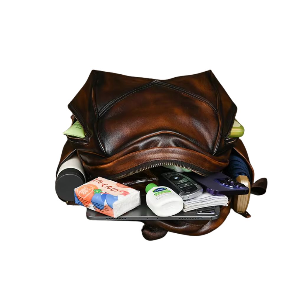Women's Vintage Leather Travel Backpack
