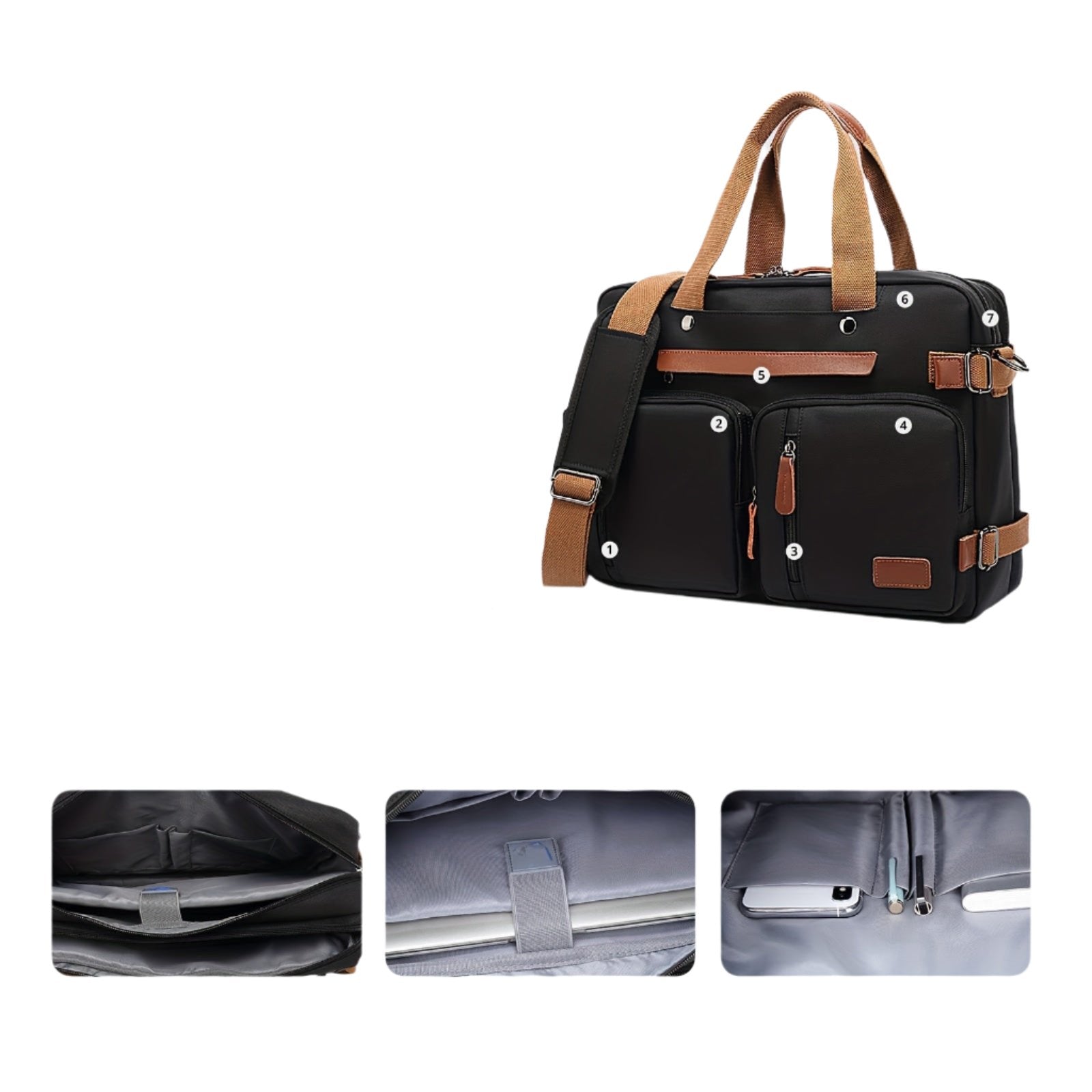 James | Men's Convertible Waterproof Carry On Travel Laptop Backpack