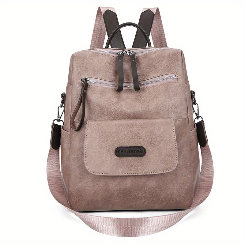 Chloe | Anti-Theft Leather Travel Backpack