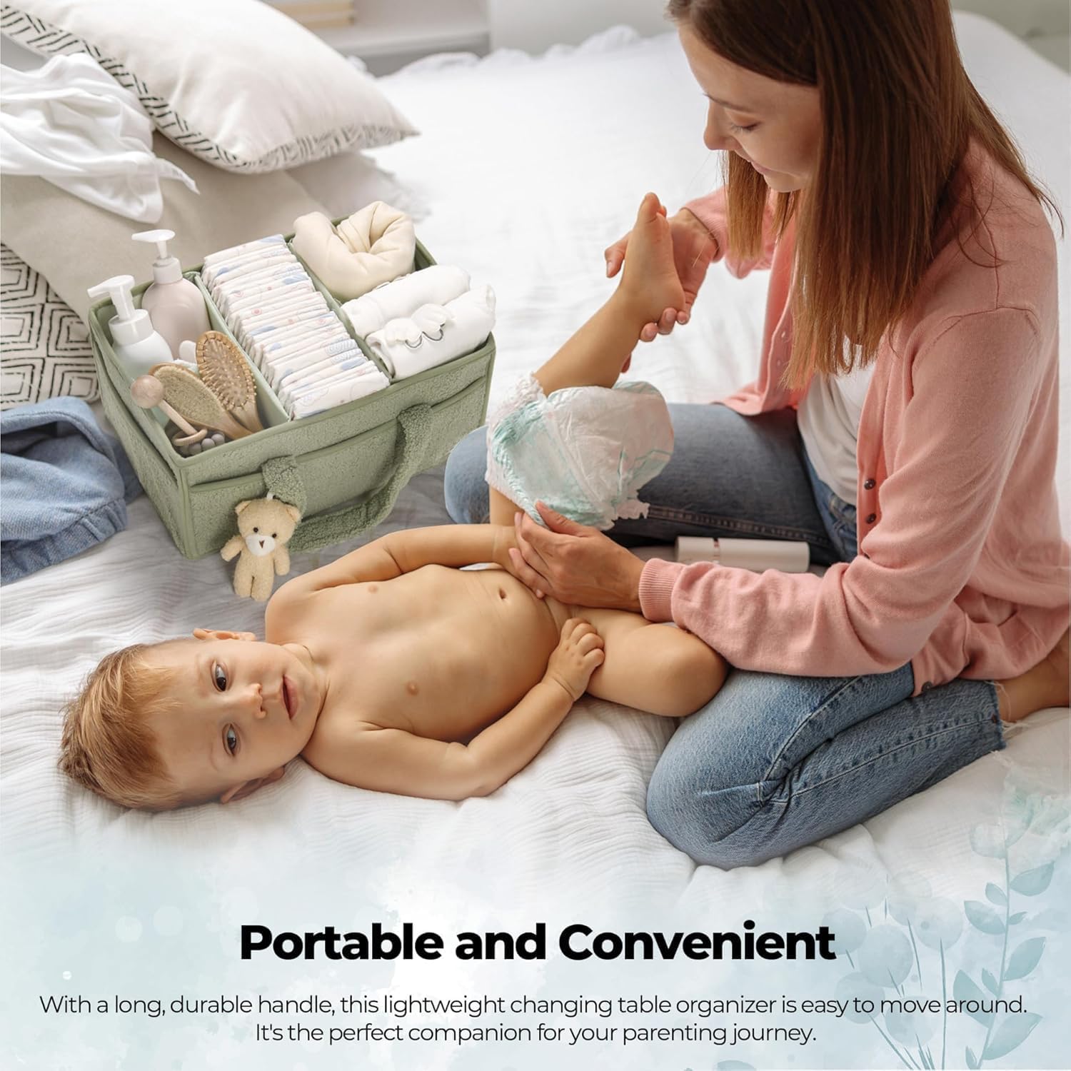 Nappy Caddy Organizer for Diapers, Wipes and Nursery Essentials