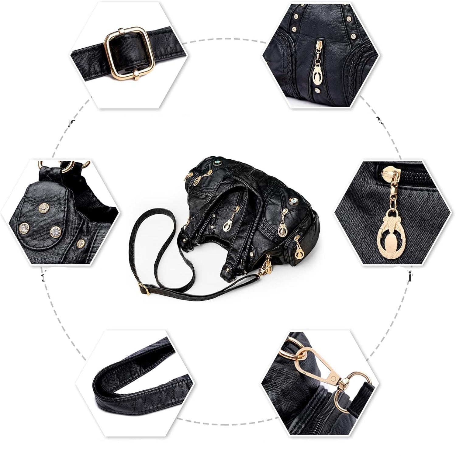 Gianna | Women's Chic Crossbody Handbag | Multi-Pocket Design