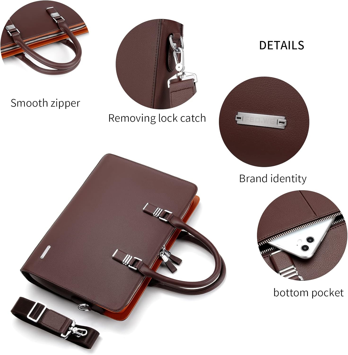 Professional Multi-Compartment Business Briefcase with Smart Storage