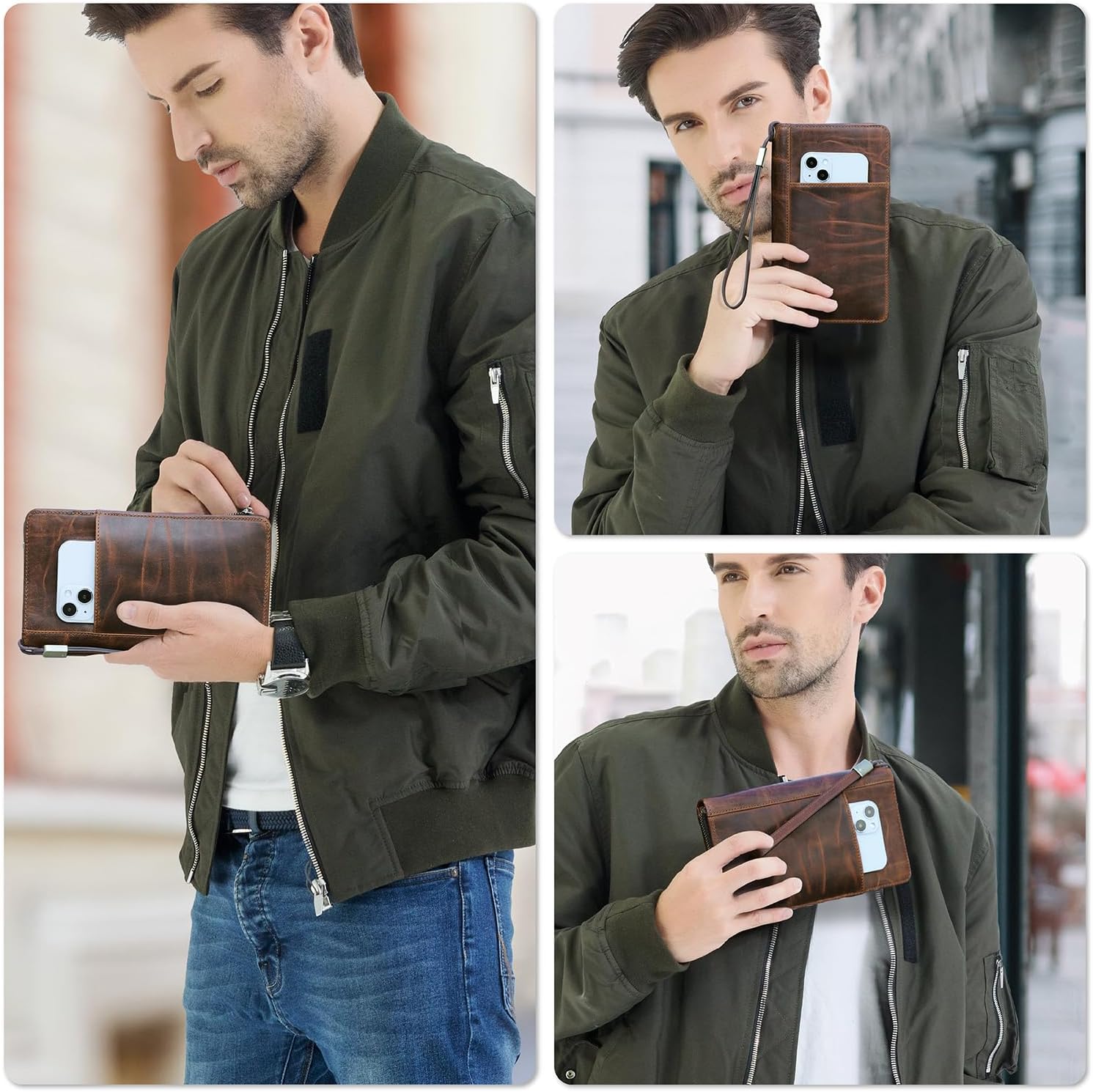 Sophia | Top Grain Leather Passport Wallet